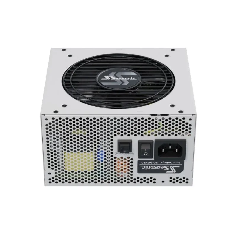 Fonte Alimentação Fonte de alimentação Seasonic 850 W, ventilador silencioso ATX branco com certificação Gold 80+