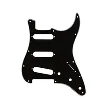 Pickguard Fender Strat 11 Hole S/S/S Configuration 3-Ply B/W/B