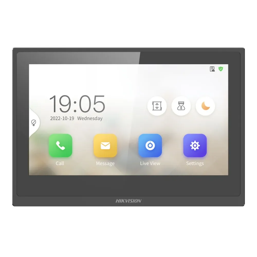 Monitor Para Video Porteiro Hikvision TFT 7" Ecra Tátil TFT Branco - DS-KH6351-TE1