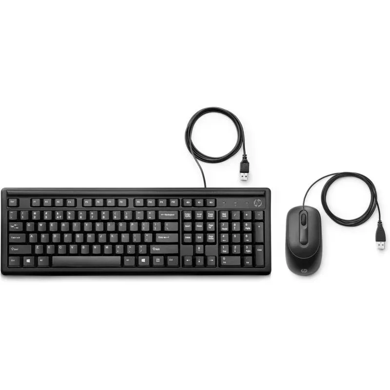 Teclado mecânico HP 160 Layout EN com rato USB preto