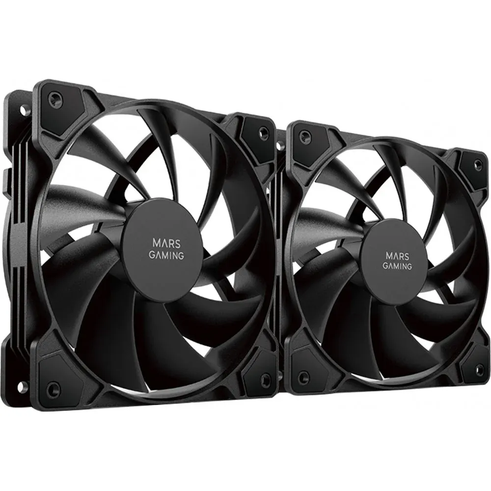 Ventoinha 120mm Mars Gaming MFPROX2 Preta (Pack2)