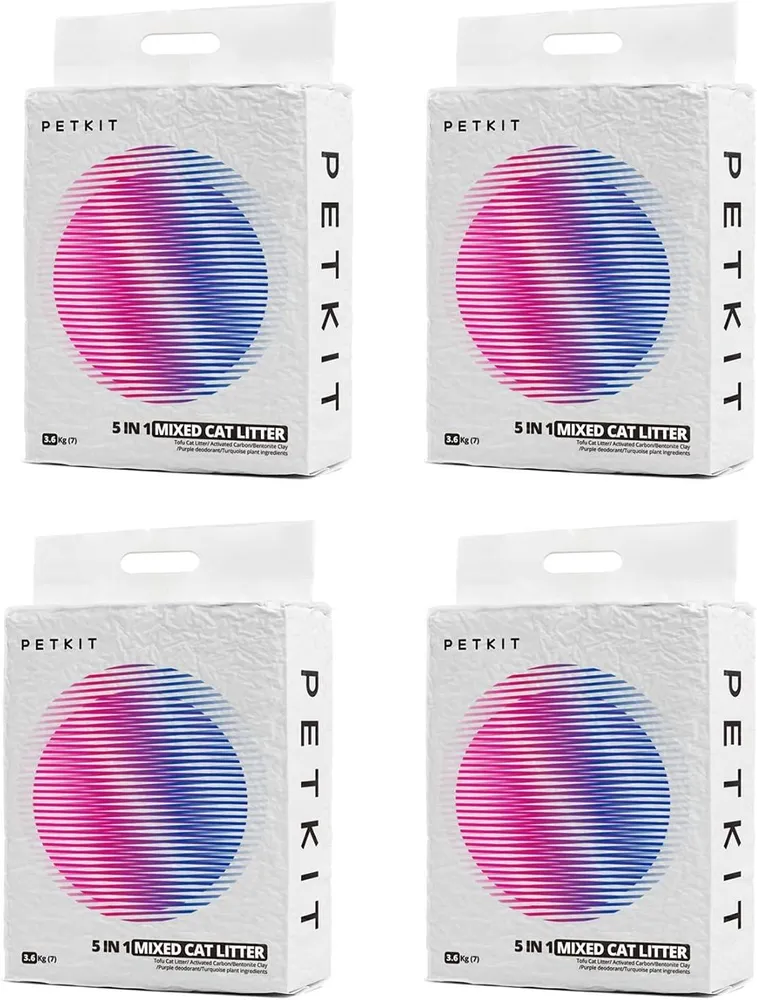 Areia PETKIT Mixed 5-in-1 Cat Litter - 4 Caixas
