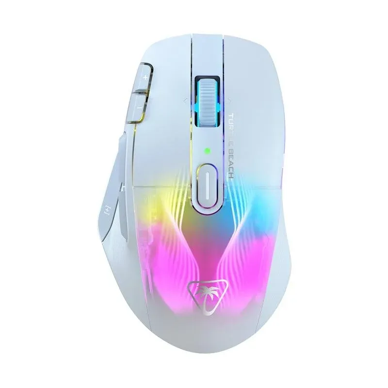 Rato Turtle Beach Kone XP Air Wireless Bluetooth 19000 DPI Branco RGB Estação Carregamento