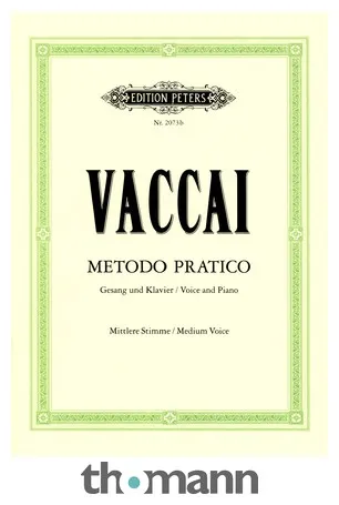 Edition Peters Vaccai Metodo Canto Medium