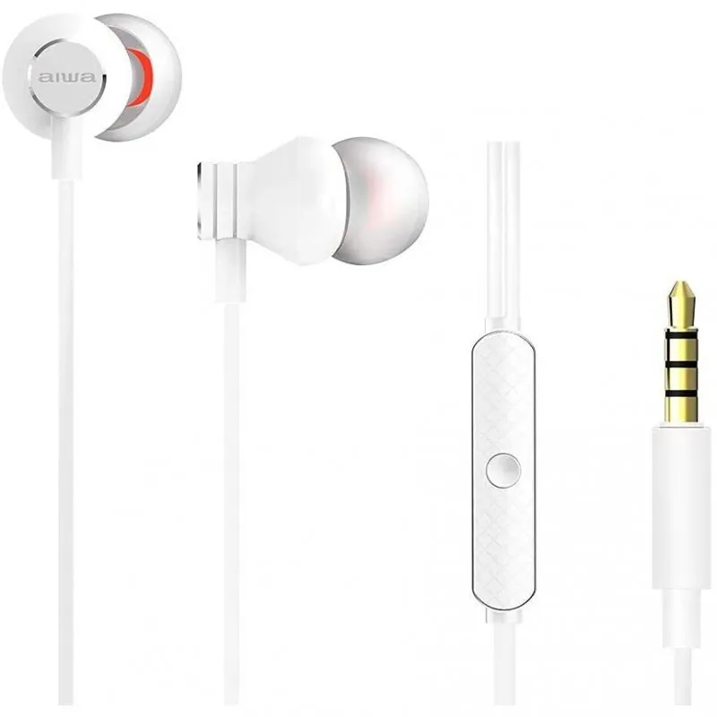 Aiwa ESTM-50 Auriculares com Microfone Brancos
