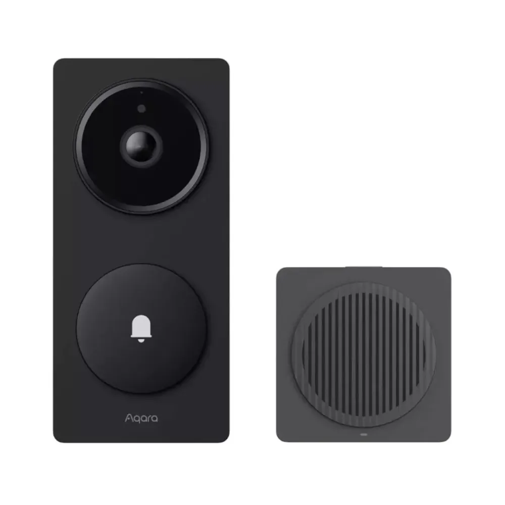 Kit Videoporteiro Aqara Smart Home G410 Doorbell Cam/Hub Zigbee 3.0 2K 3MP Preto