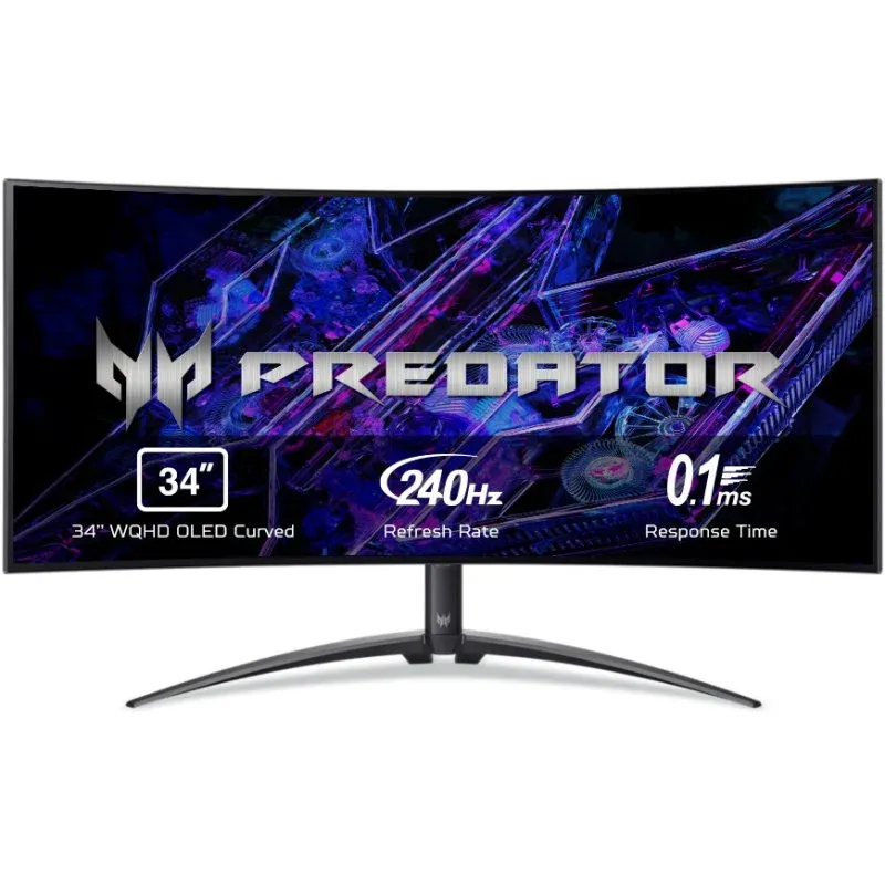 Monitor Acer Predator X34 X bmiiphuzx 34" OLED UltraWide QHD 24Hz FreeSync Premium Pro Curvo