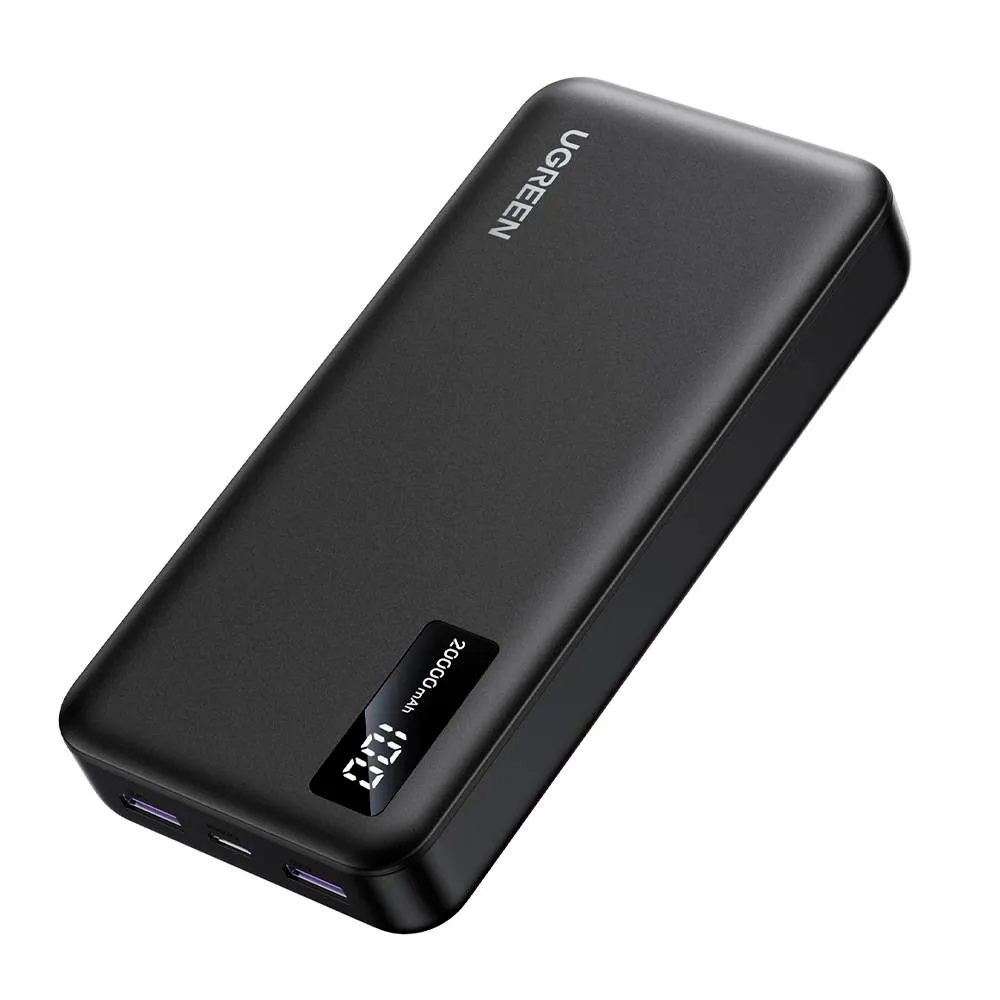 Powerbank Ugreen PB312 20000mAh 22.5W 2xUSB-A e 1xUSB-C Preta