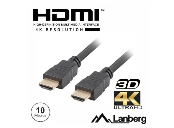 Lanberg Cabo HDMI Dourado Macho / Macho 1.4 4K 10m