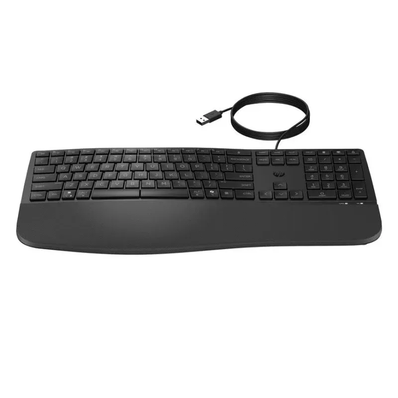 Teclado HP 485 CFT WD com disposição de membrana, cabo ES e apoio de pulso resistente a salpicos.