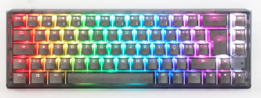 Teclado Mecânico Ducky ONE 3 Aura Black SF 65% Hot-swappable MX-Blue RGB PBT PT