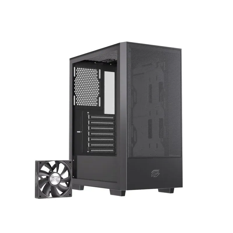 Caixa de Computador Einarex Pulse P100 Core Caixa ATX Vidro Temperado Preta
