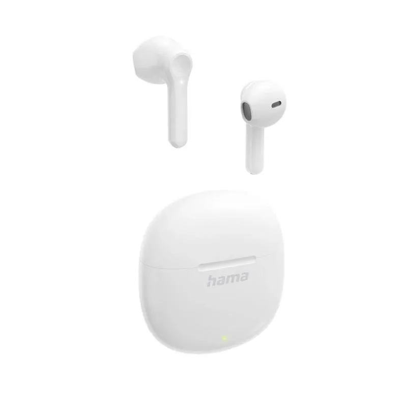 Auriculares Hama Action One sem fios Bluetooth TWS para chamadas e música brancos