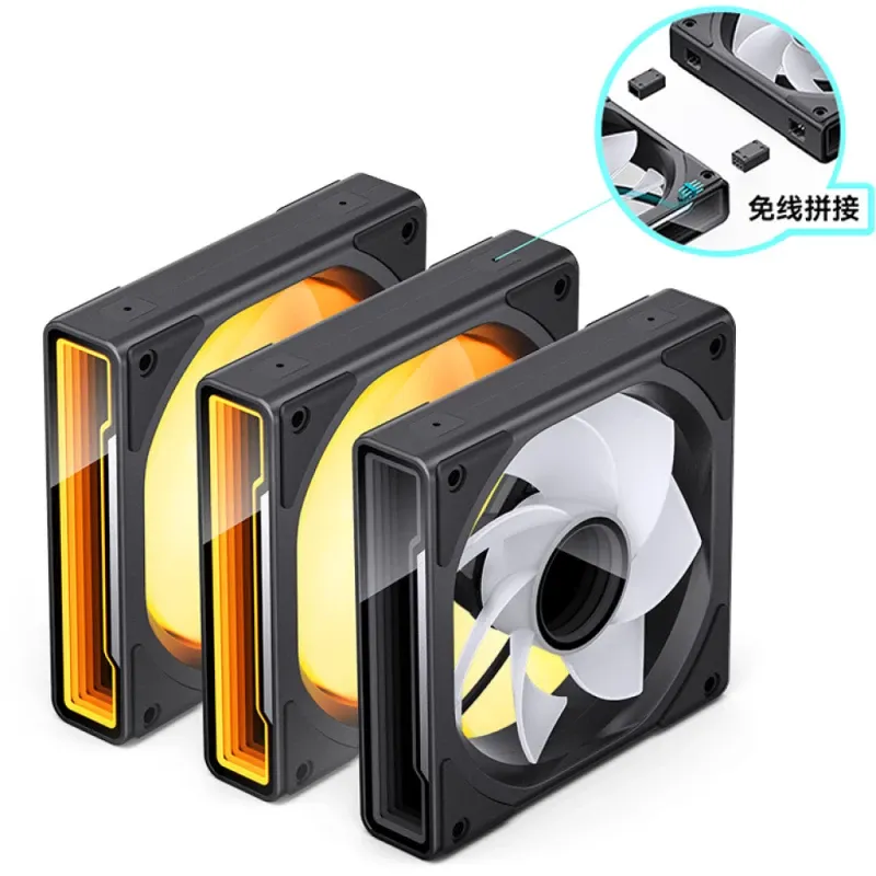 Ventoinha Jonsbo ZK-120BR ARGB Reversed PWM Preto - 120mm (3PACK)