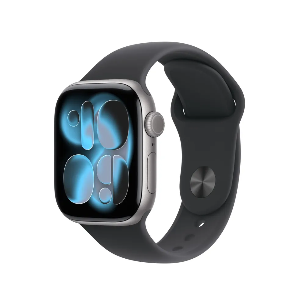Apple Watch Series 11 Gps 42Mm Alumínio Cinzento Sideral C/ Bracelete Desportiva Preta M/L