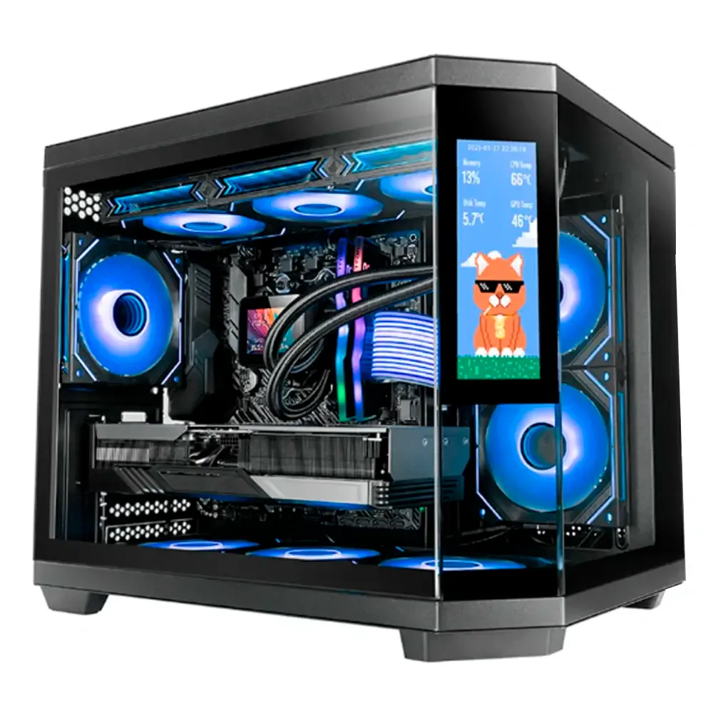 Caixa Micro-ATX Mars Gaming MC-3TCORELCDM Tempered Glass Preta