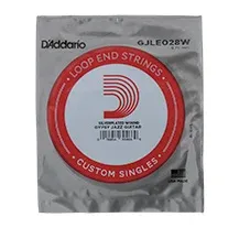 Corda individual guitarra Gipsy Jazz D'Addario GJLE028W Silver Wound com laço
