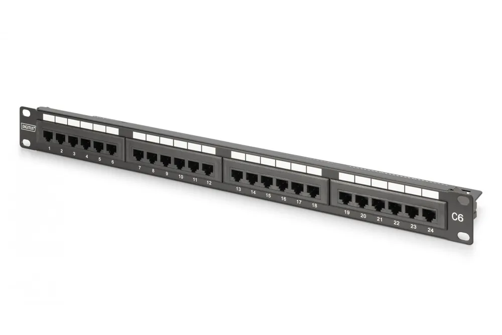 Digitus DN-91624U-CR Painel de patch CAT 6, classe E DN-91624U-CR