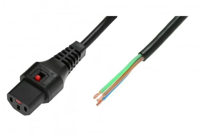 Cabo de Alimentação OPEN/IEC C13 Fêmea Reta 4m Preto com IEC-PC1026