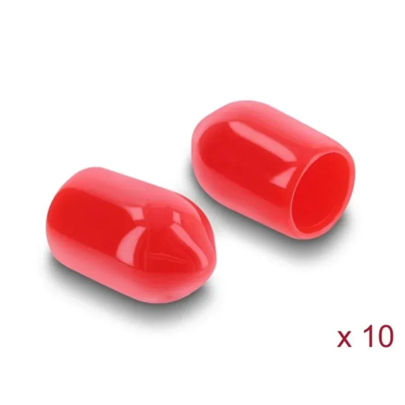 Tampa antipó Delock SMA fêmea silicone vermelha