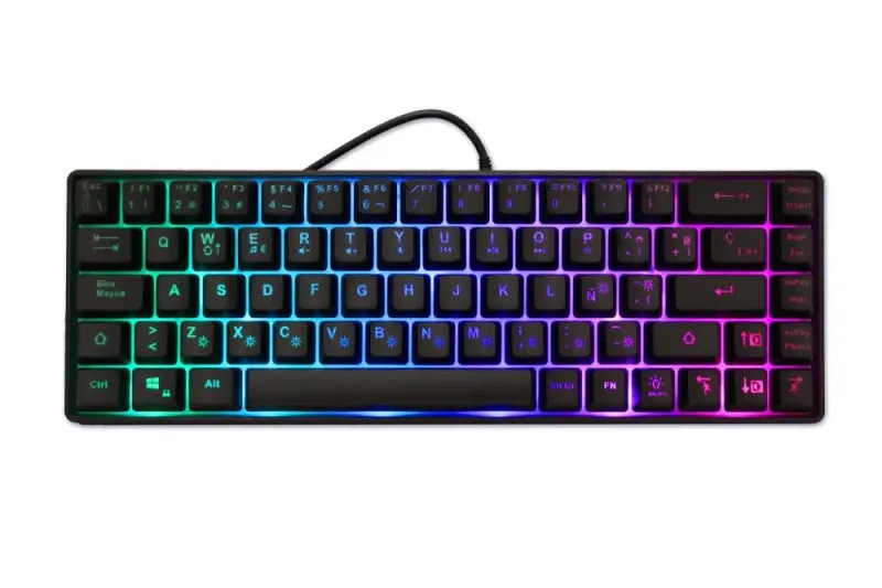 CoolBox DeepGaming TM065 Mini Teclado Gaming RGB Preto