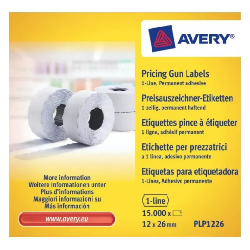 Avery - Price Gun labels - 1 line price (permanent)