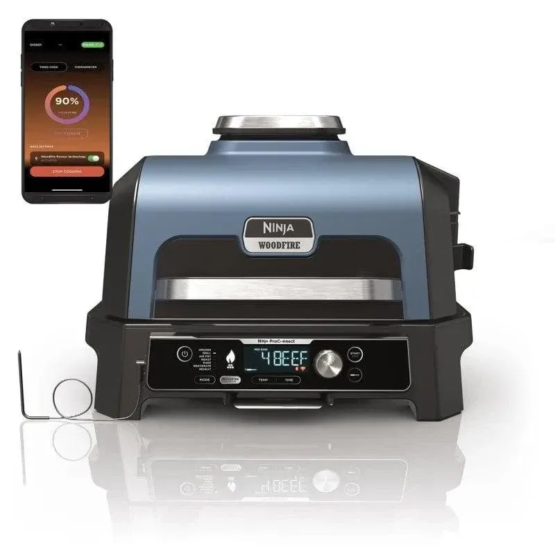 Barbecue Ninja Woodfire Pro Connect XL OG901EU Elétrica Sensor Digital App 1700W