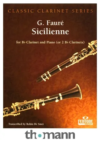 Fentone Music Fauré Sicilienne Clarinet