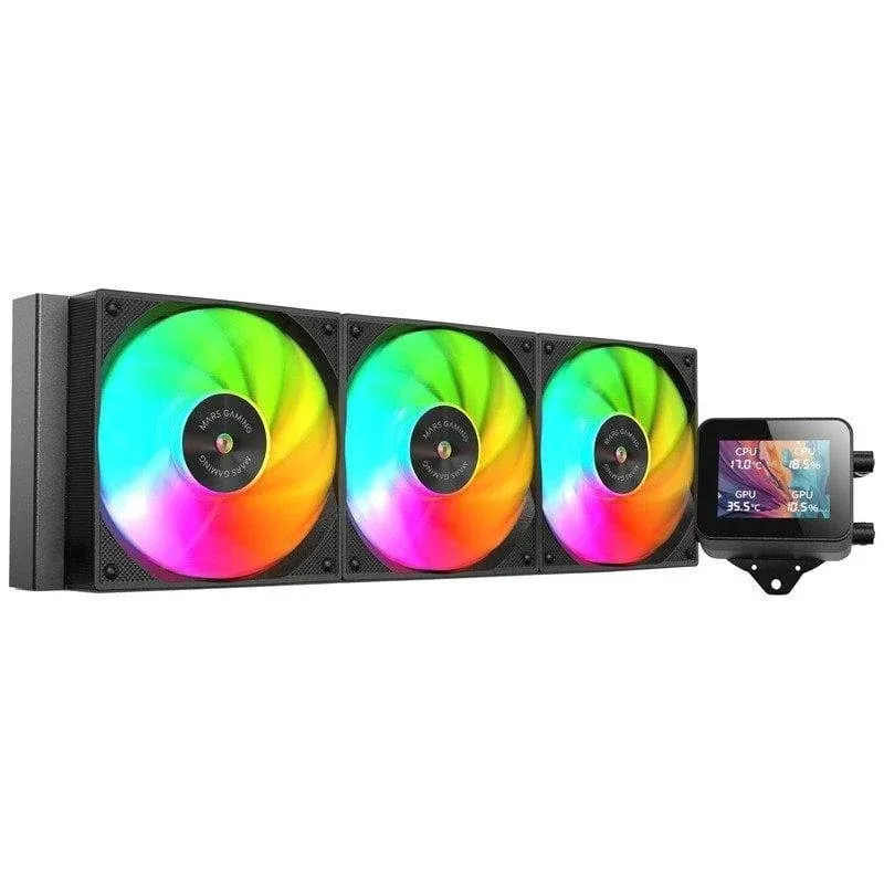 Refrigeração Líquida Mars Gaming ML-VISION360 397mm 3 Ventoinhas ARGB LCD