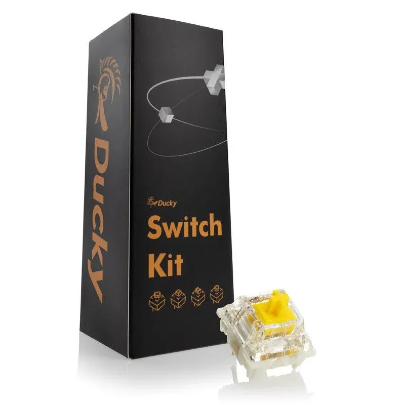 Pack 110 Switches Ducky Gateron G Pro Yellow Mecânicos 3-Pin Linear MX-Stem 50g