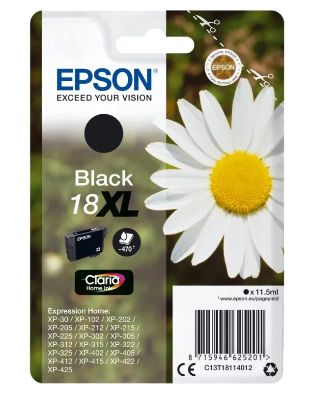 Tinteiro Epson 18 XL Preto