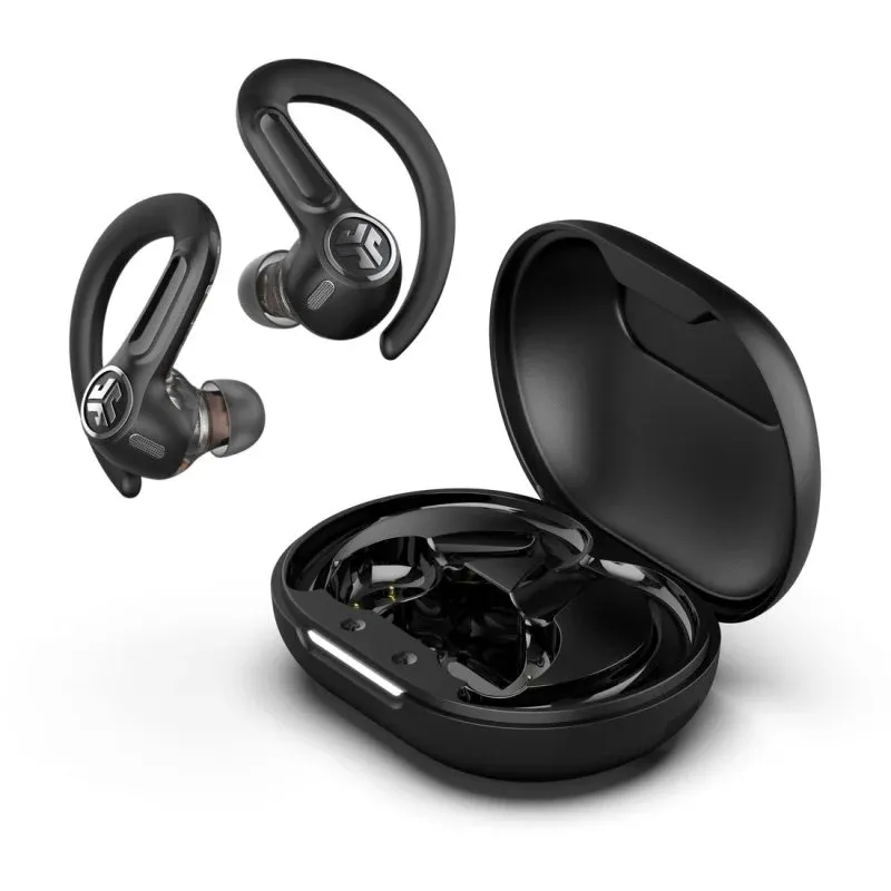 JLab Epic Sport ANC 3 Auriculares Desportivos Bluetooth com Cancelamento Ativo de Ruído Híbrido Preto