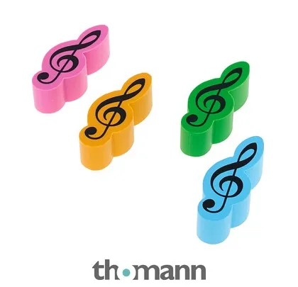 agifty Eraser Violin Clef 4er Set