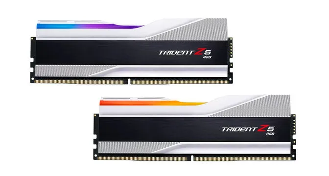 G.Skill Kit 32GB (2 x 16GB) DDR5 6000MHz Trident Z5 RGB CL36 Silver - F5-6000J3636F16GX2-TZ5RS