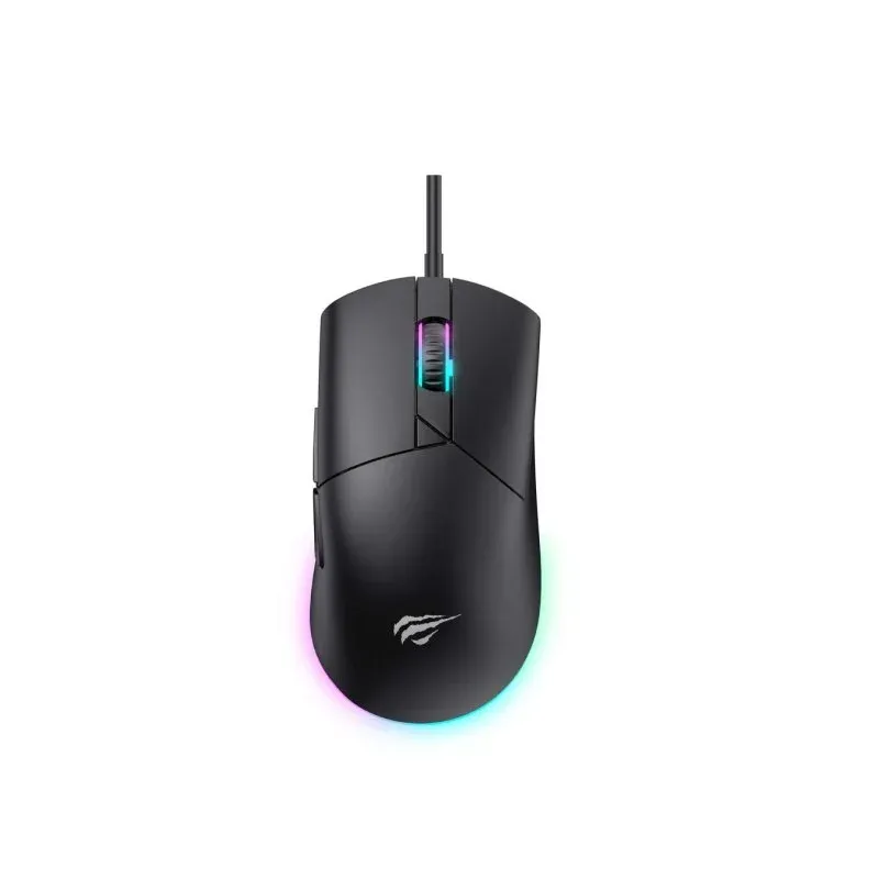 Rato Havit MS1038 USB Óptico 8000 DPI Preto Ambidestro Iluminação RGB