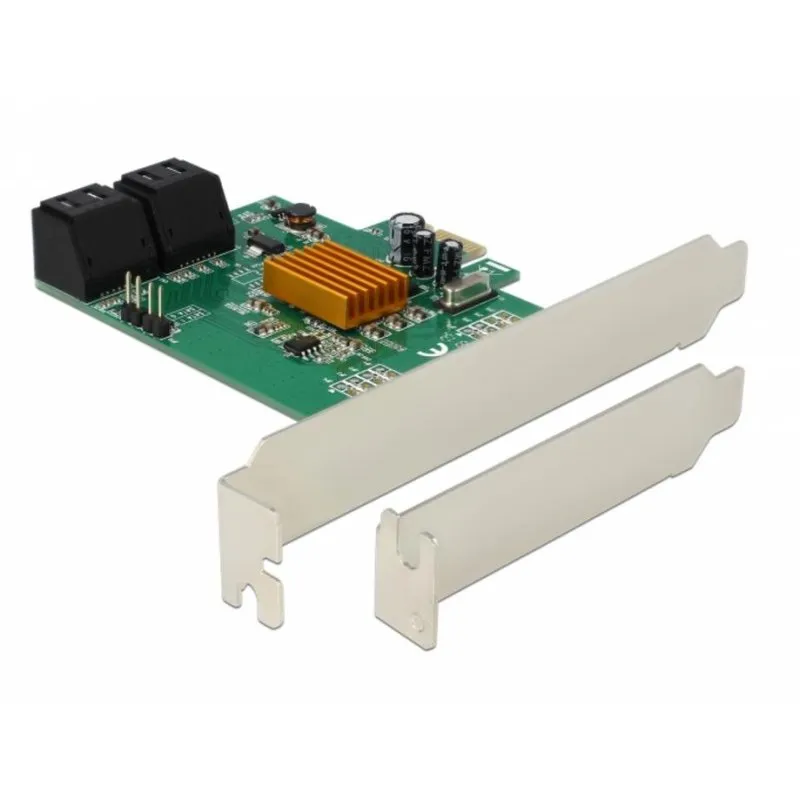 Tarjeta de Rede DeLock 90382 PCI Express SATA 6 Gbps 4 Portas Hot-Swap