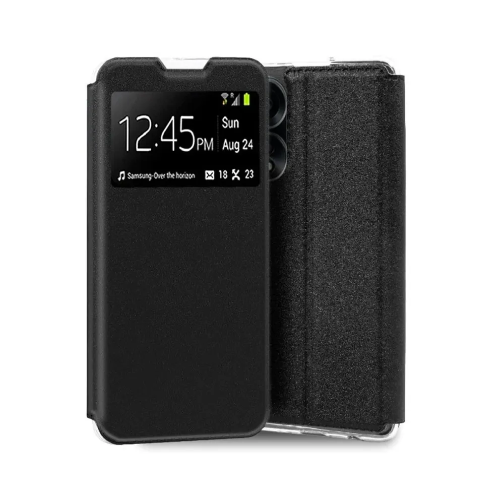 Capa Flip Cover Oppo A38 Preta