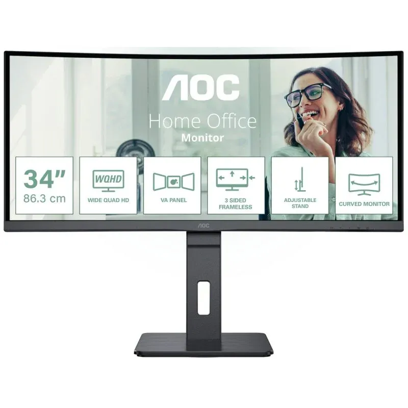Monitor AOC CU34P3CV 34" LED VA UltraWide WQHD 100Hz USB-C