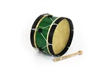 Bombo Tradicional Adamastor Nº2 Verde/Aro Preto 30cm