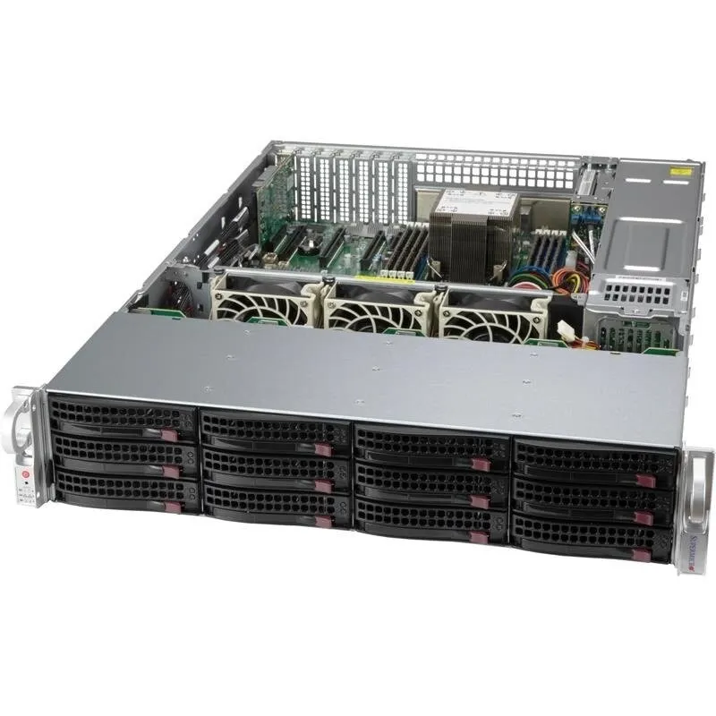 Supermicro CSE-826BAC12-R802LPB [NR]Black 2U CSE-826BAC12-R802LPB