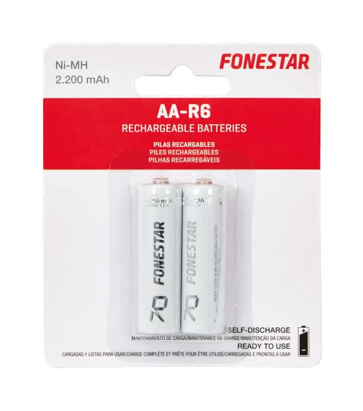 Pilhas Recarregáveis Ni-MH AA-R6 - F-2200AA