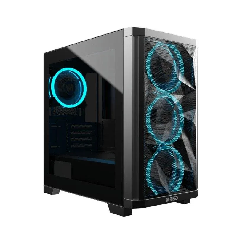 Caixa de Computador Caixa PC Gaming M.RED Stardust Mini Black Mini Tower