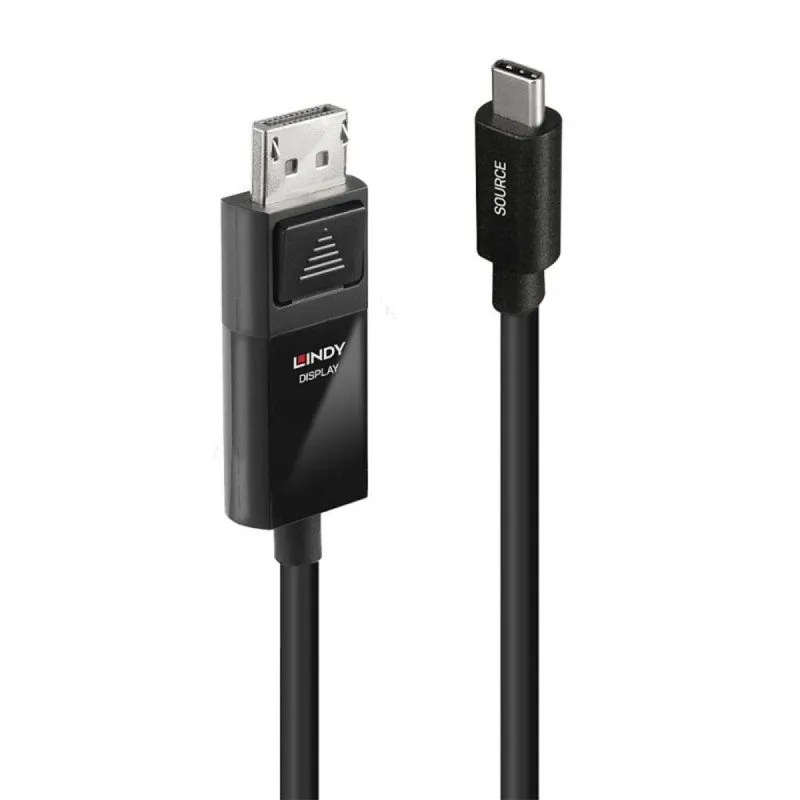 Cabo USB Tipo C para DisplayPort Direito 3m 32,4 Gbit/s Preto