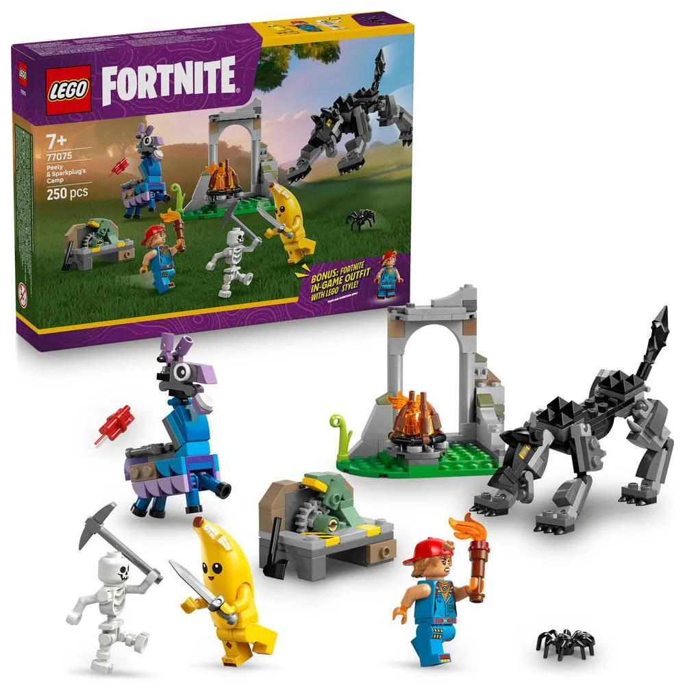 LEGO Fortnite Acampamento de Peely e Sparkplug - 77075