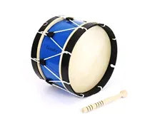 Bombo Tradicional Adamastor Nº3 Azul/Aro Preto 35cm