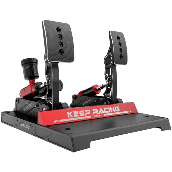 Pedais Simagic P1000-FRS - 2 Pedais - Loadcell 100Kg e travão hidráulico