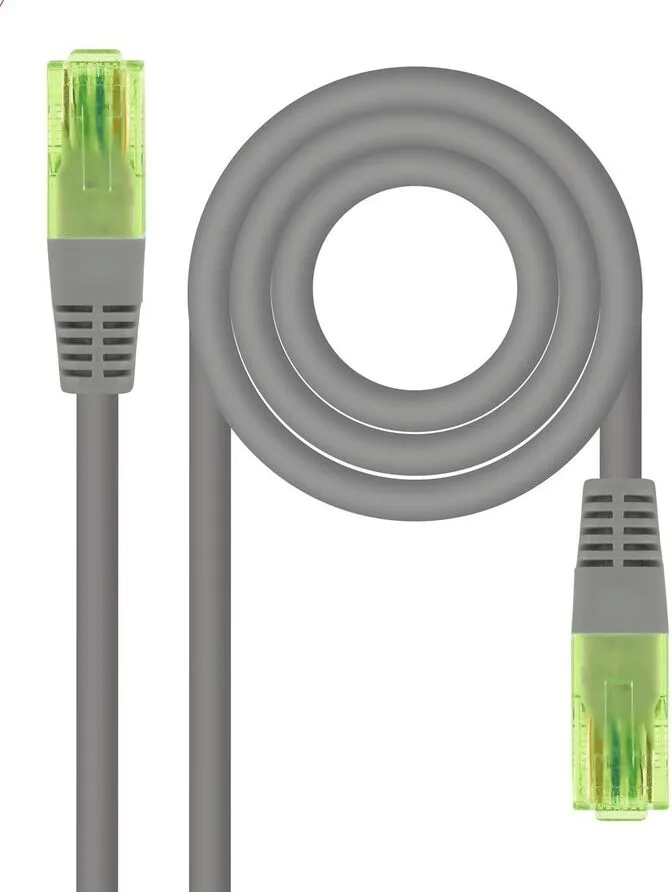 Cabo de Rede Patchcord Nanocable RJ45 CAT.6 UTP AWG26 CCA 0.25 M Cinza