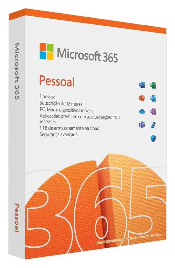 Microsoft Office M365 Personal Portuguese Subscrição de 1 ano EuroZone Medialess P10