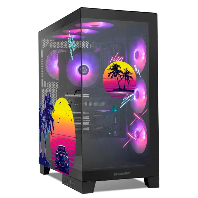 Caixa de Computador Torre Nox Hummer GLOCK ARGB ATX Vidro Temperado USB-C Preto