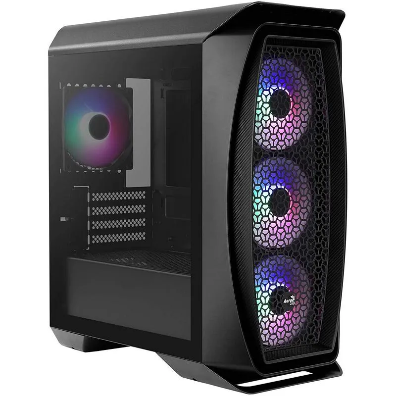 Caixa de Computador Aerocool Aero One Mini Frost Vidro Temperado USB 3.1 RGB Preta